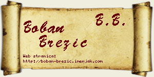 Boban Brezić vizit kartica